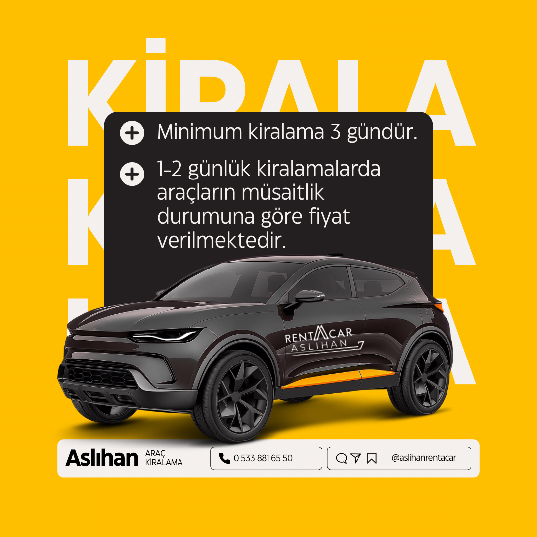 Aslıhan Rent A Car | Araç kiralamanın en kolay yolu!